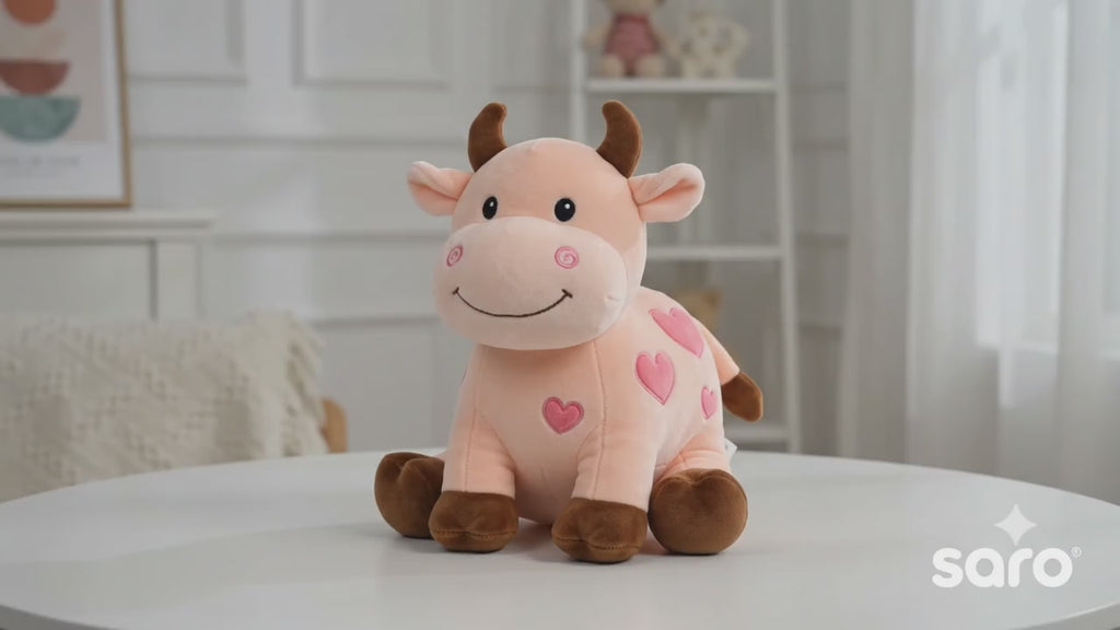Cow Tremp Plush Soft Toy Cute Kids Animal (Pack of 1)(30 Cm) (Black/White)