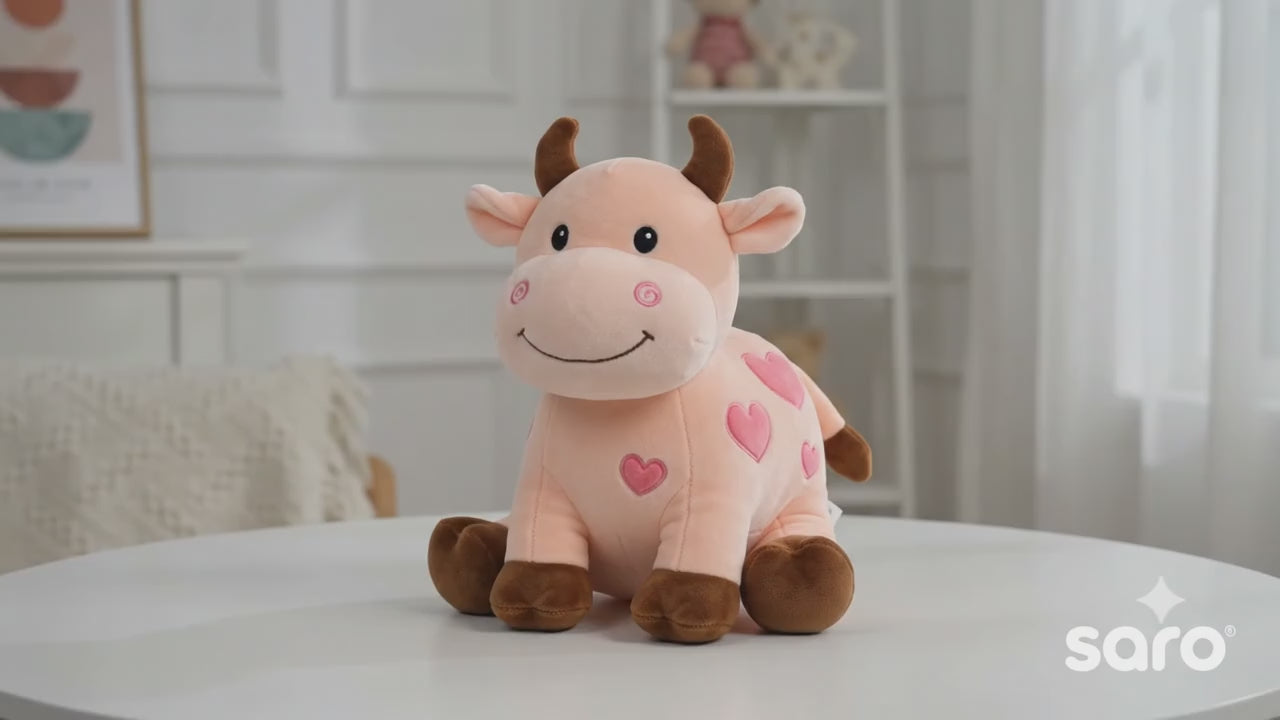 Cow Tremp Plush Soft Toy Cute Kids Animal (Pack of 1)(30 Cm) (Brown)